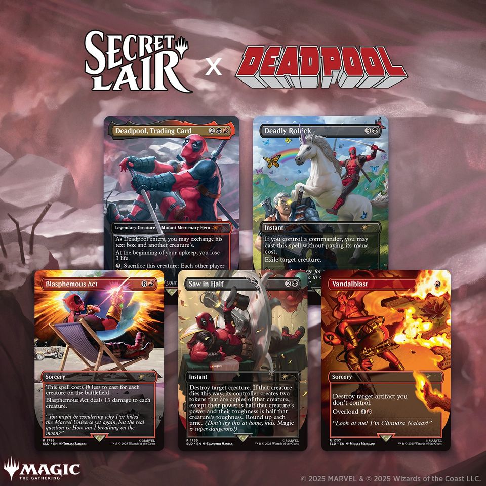 MTG Secret Lair x MARVEL 3つ NF・非フォイル Magic: The Gathering - Secret Lair x Marvel (Deadpool) Nonfoil