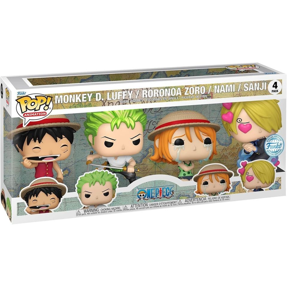 Set 4 Figurine Funko Pop! One Piece - Luffy, Zoro, Nami, Sanji