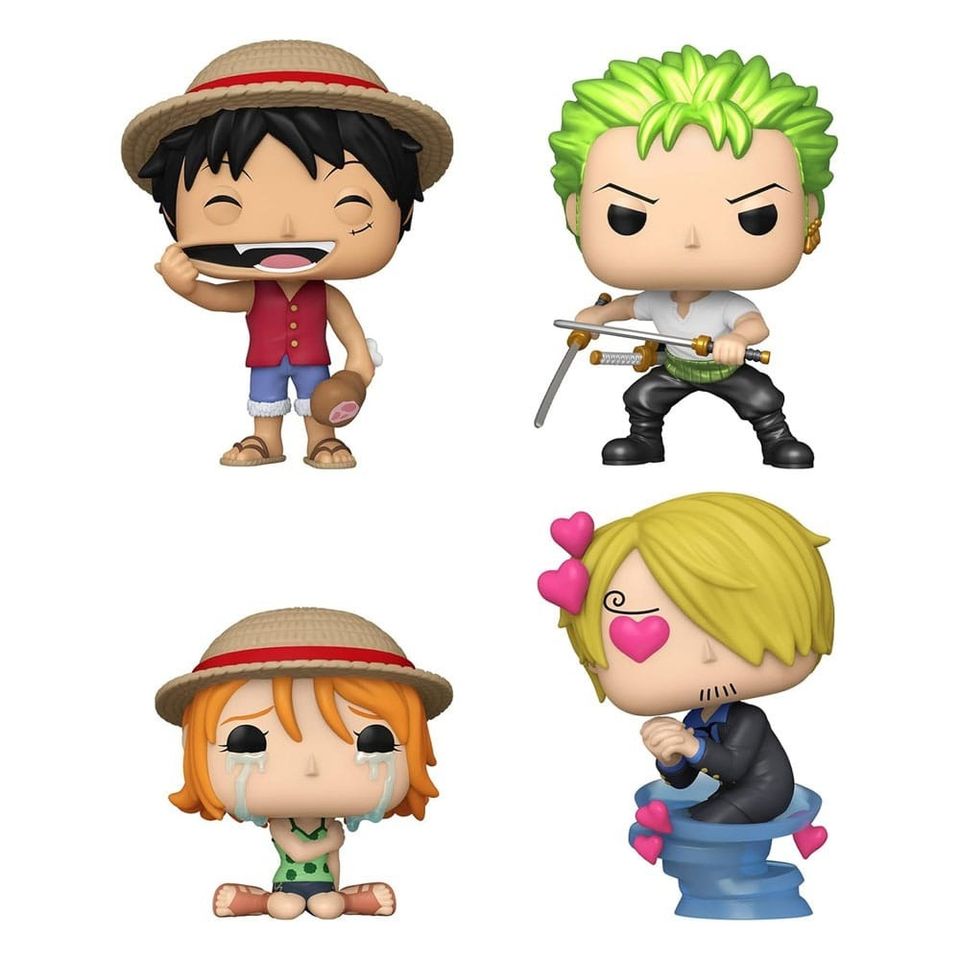 Set 4 Figurine Funko Pop! One Piece - Luffy, Zoro, Nami, Sanji